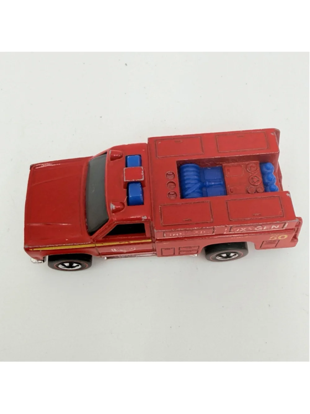 Vintage 1974 Hot Wheels Redline Emergency Squad Fire Truck Red Hong Kong